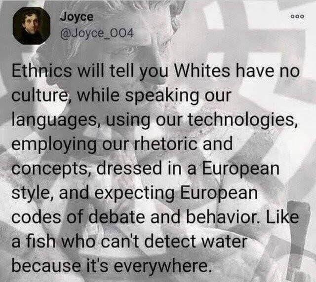 u Whites have no king our our technologies ressed in a European expecting Eurofean