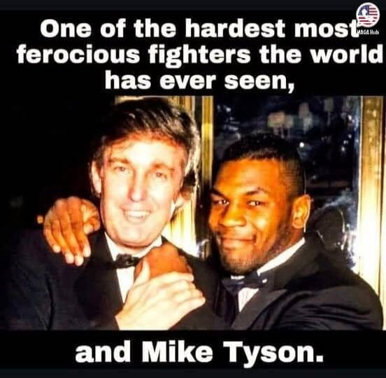 One of the hardest most ferocious fighters the world has ever seen, and Mike Tyson.
