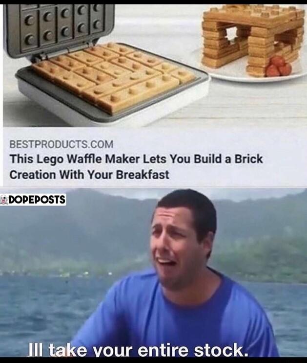 BESTPRODUCTSCOM This Lego Waffle Maker Lets You Build a Brick Creation With Your Breakfast liltake vour entire stock