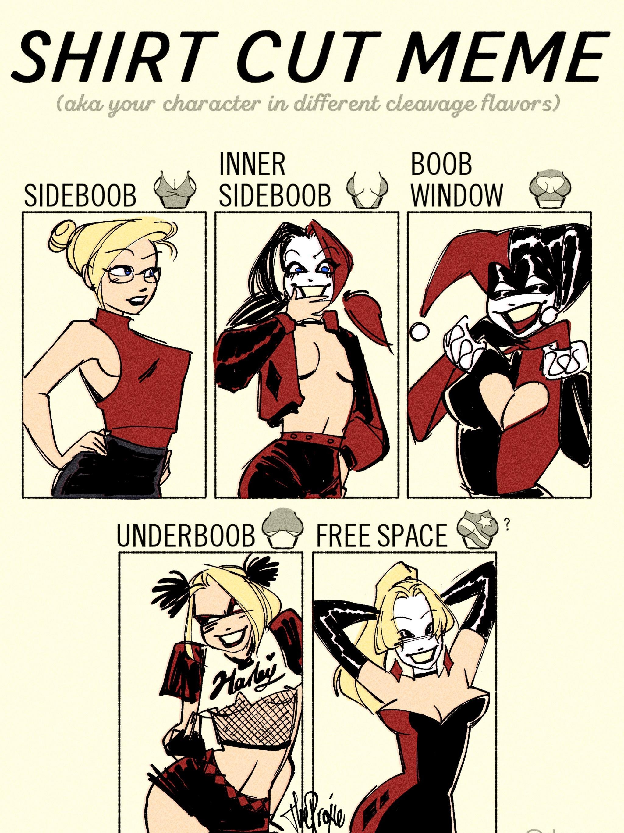 SHIRT CUT MEME INNER BOOB SIDEBOOB U SIDEBOOB WlNDOW