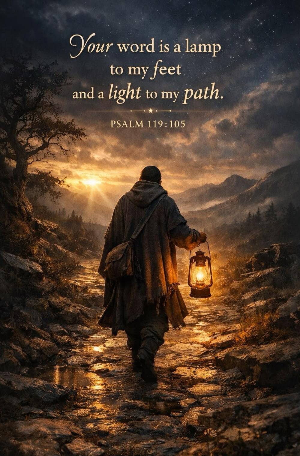 Your word is a lamp to my feet and a light to my path. PSALM 119:105