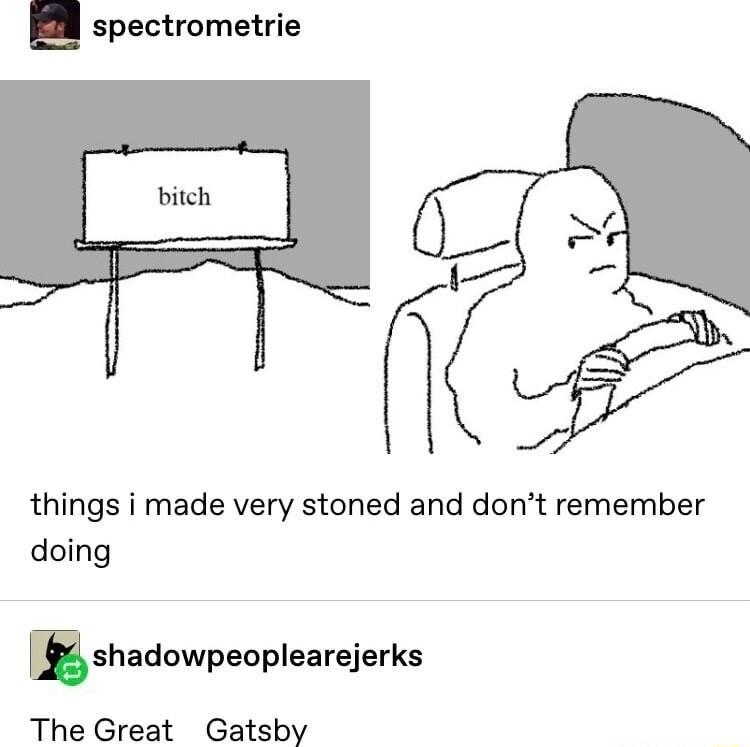 spectrometrie things i made very stoned and dont remember doing snadowpeoplsarejark The Great Gatsby