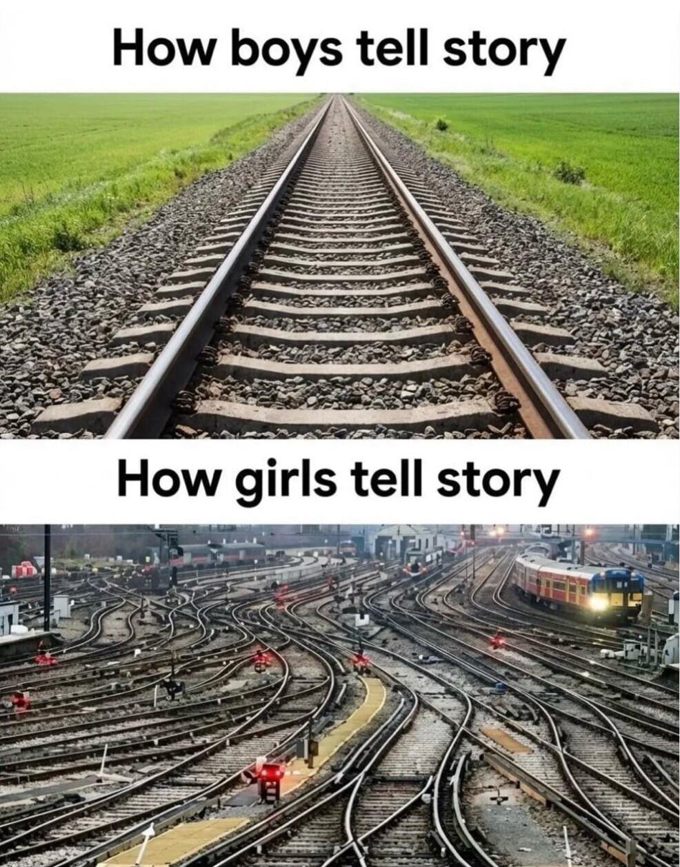 How boys tell story How girls tell story