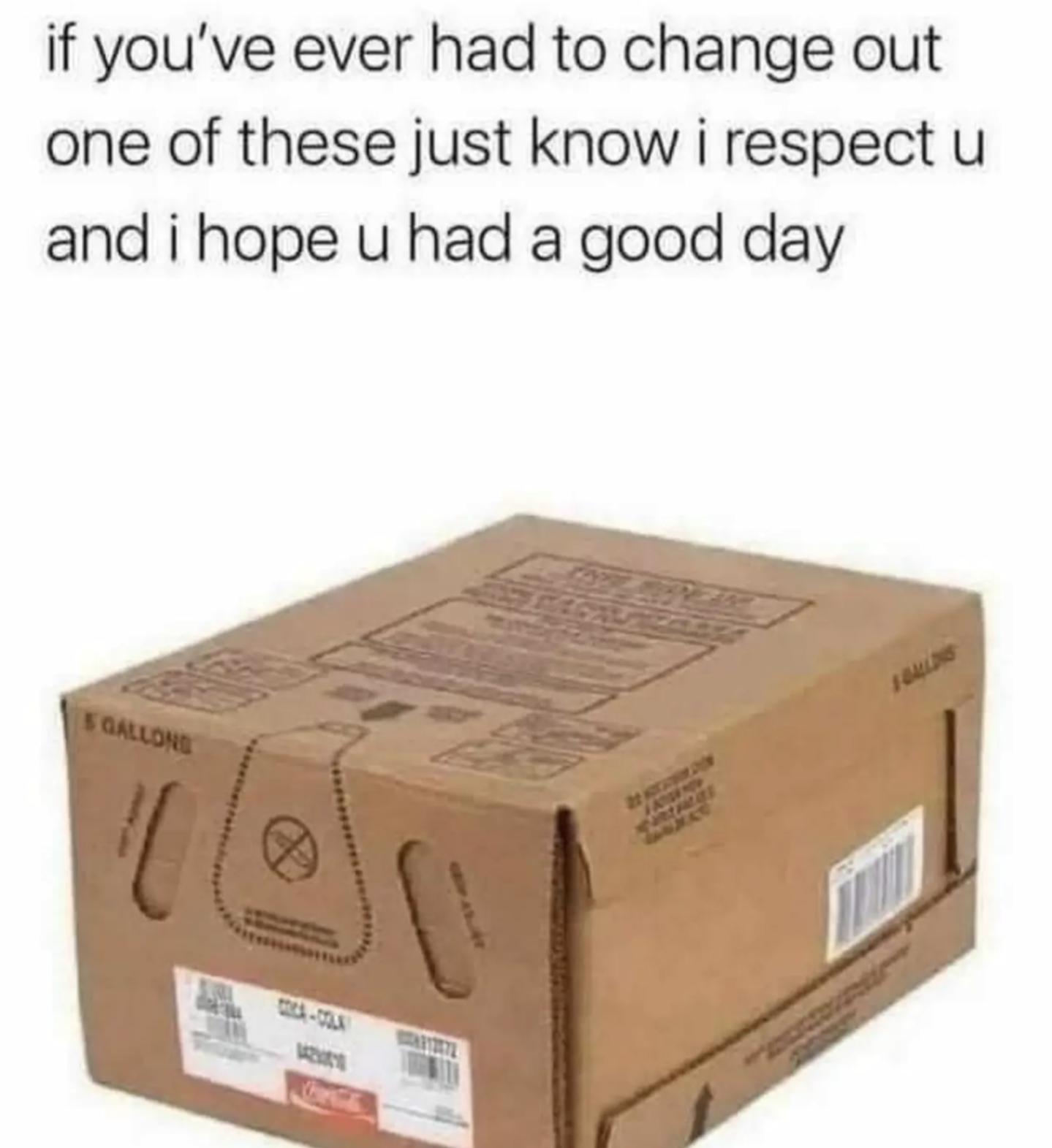 if youve ever had to change out one of these just know i respect u and i hope u had a good day