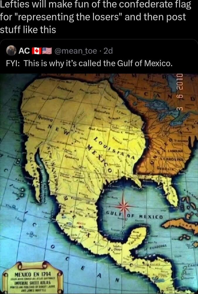 ES SRR ELCR IV R R CRelelgl Cle 1 R Fo124 for representing the losers and then post stuff like this AC Ity mean toe 2d FYI Thisis why its called the Gulf of Mexico 0 MO B4 1794 3