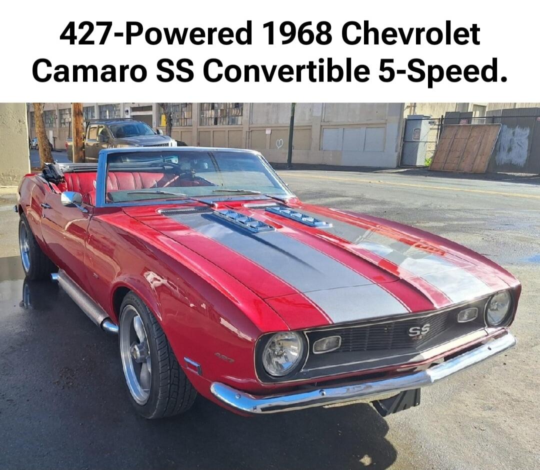 427-Powered 1968 Chevrolet Camaro SS Convertible 5-Speed.