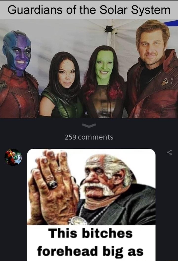 Ti bitches forehead big as