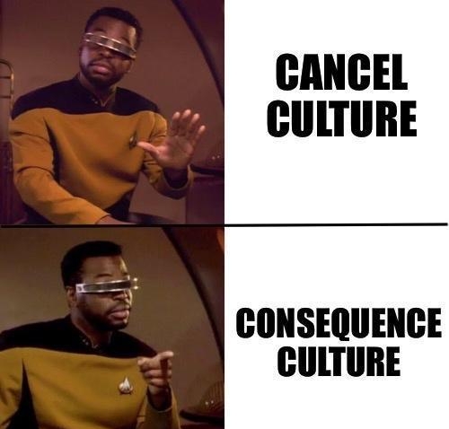 CANCEL CULTURE CONSEQUENCE CULTURE