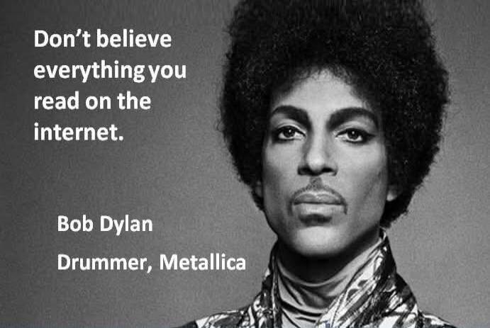 Don't believe everything you read on the internet. Bob Dylan Drummer, Metallica