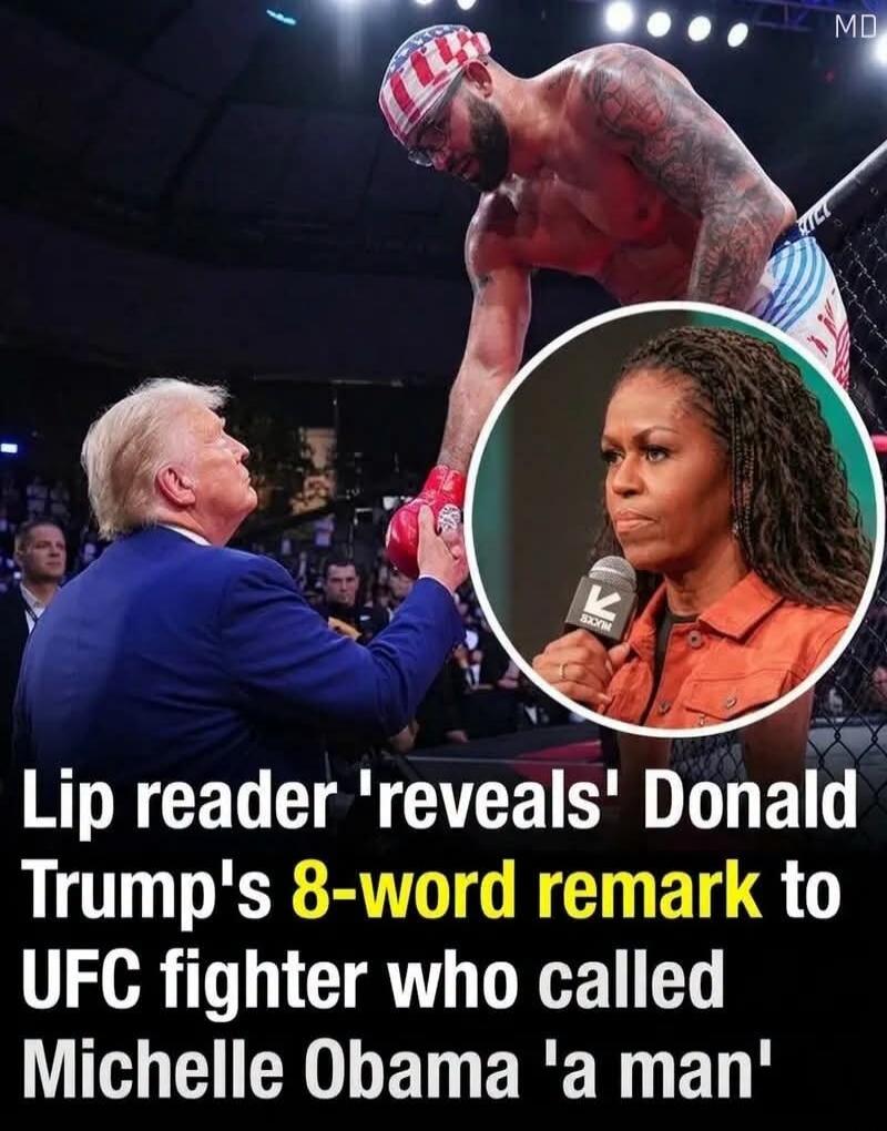 Lip reader 'reveals' Donald Trump's 8-word remark to UFC fighter who called Michelle Obama 'a man'