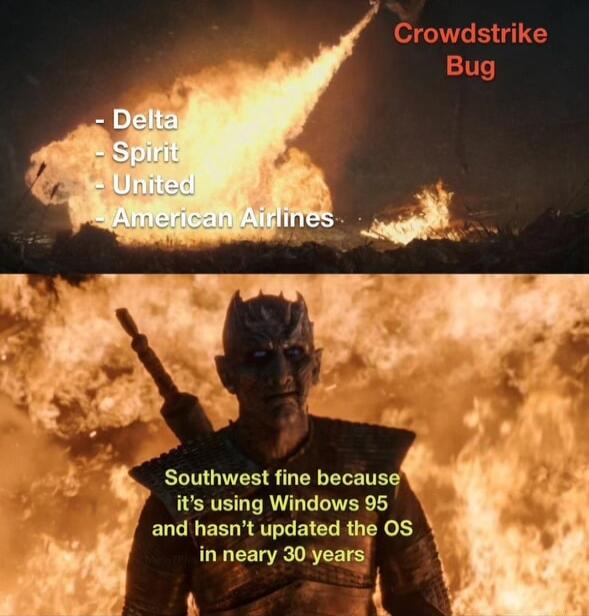 4 o e 1 Bug 4 Southwest fine because I its using Windows 95 I and hasnt updated the OS in neary 30 years e