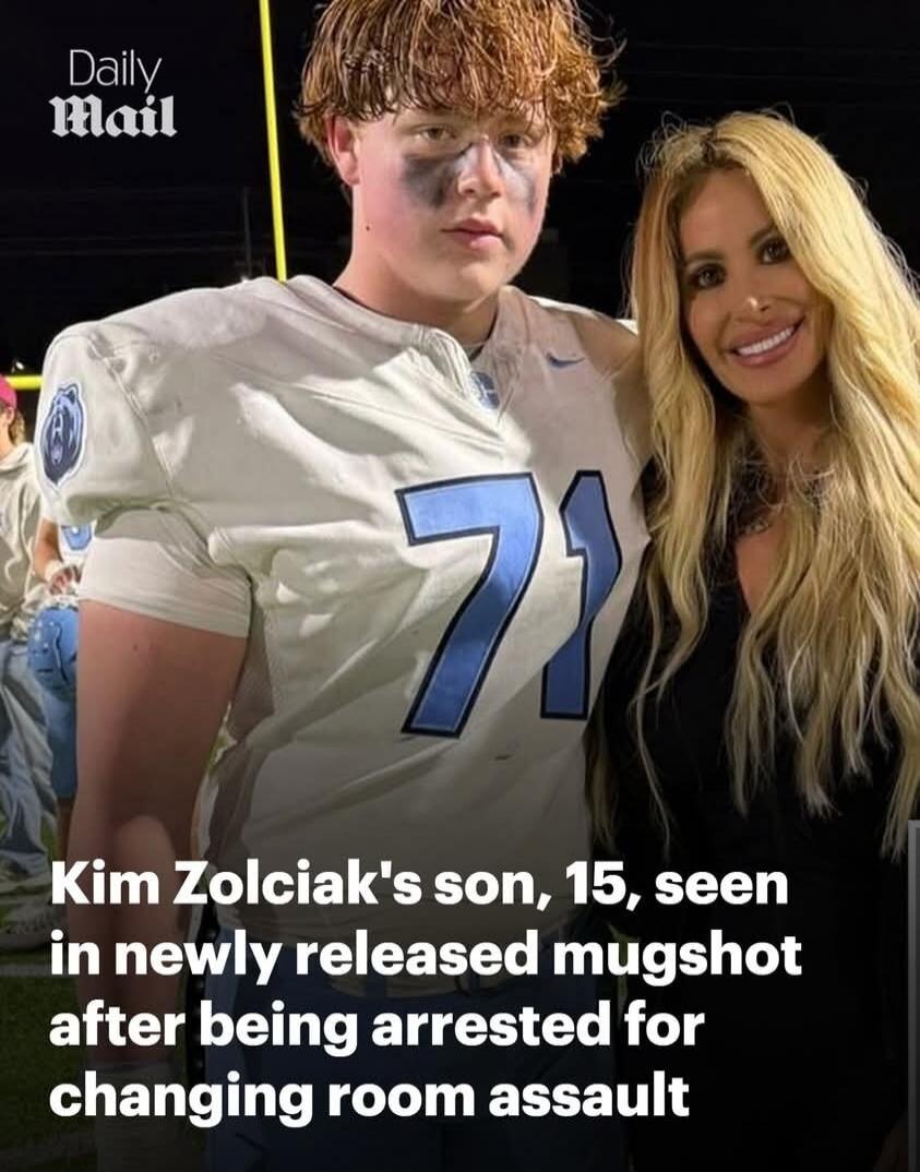 Daily Mail Kim Zolciak's son, 15, seen in newly released mugshot after being arrested for changing room assault