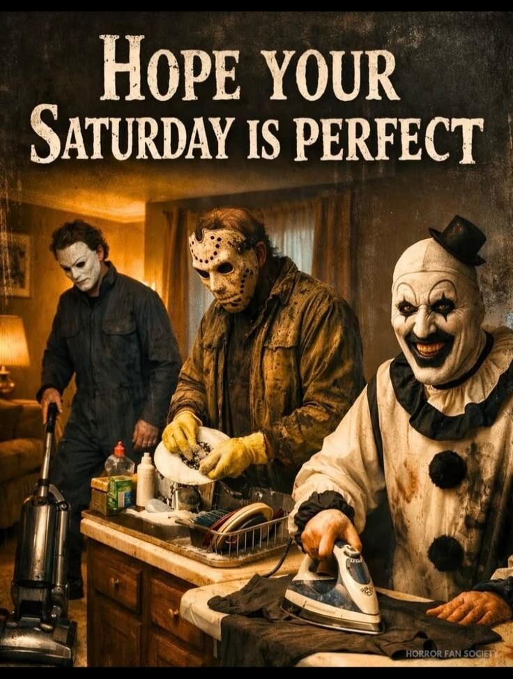 HOPE YOUR SATURDAY IS PERFECT HORROR FAN SOCIETY