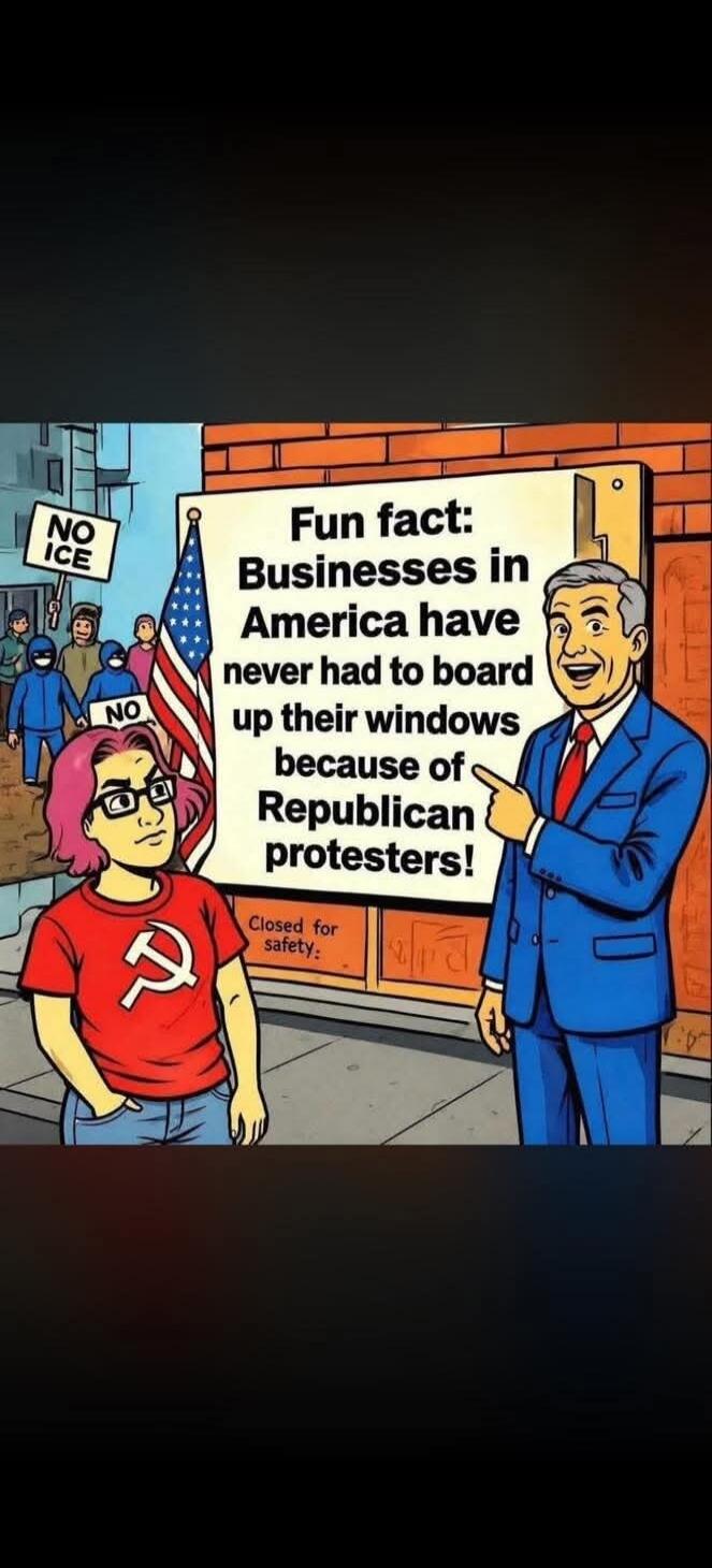 NO ICE NO Fun fact: Businesses in America have never had to board up their windows because of Republican protesters! Closed for safety: