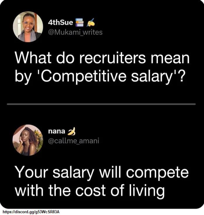 4 i Q 4thsue B What do recruiters mean by Competitive salary Your salary will compete with the cost of living