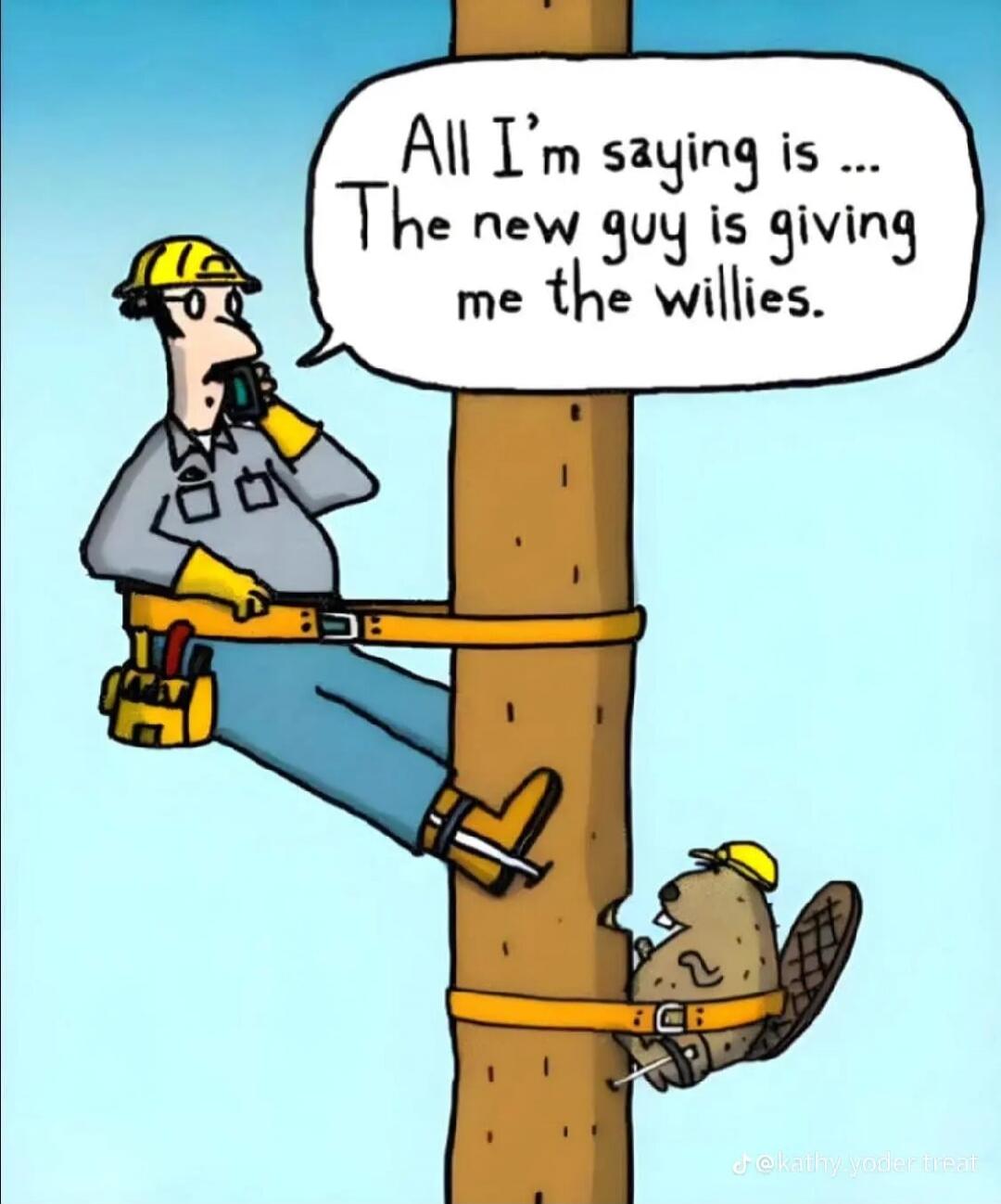All I'm saying is ... The new guy is giving me the willies.