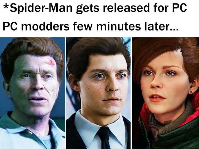 Spider Man gets released for PC PC modders few minutes later