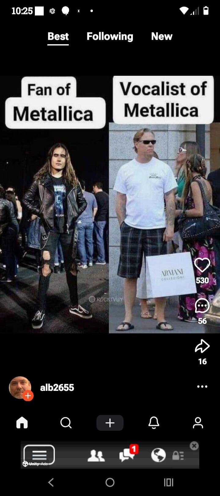 Fan of Metallica. Vocalist of Metallica.