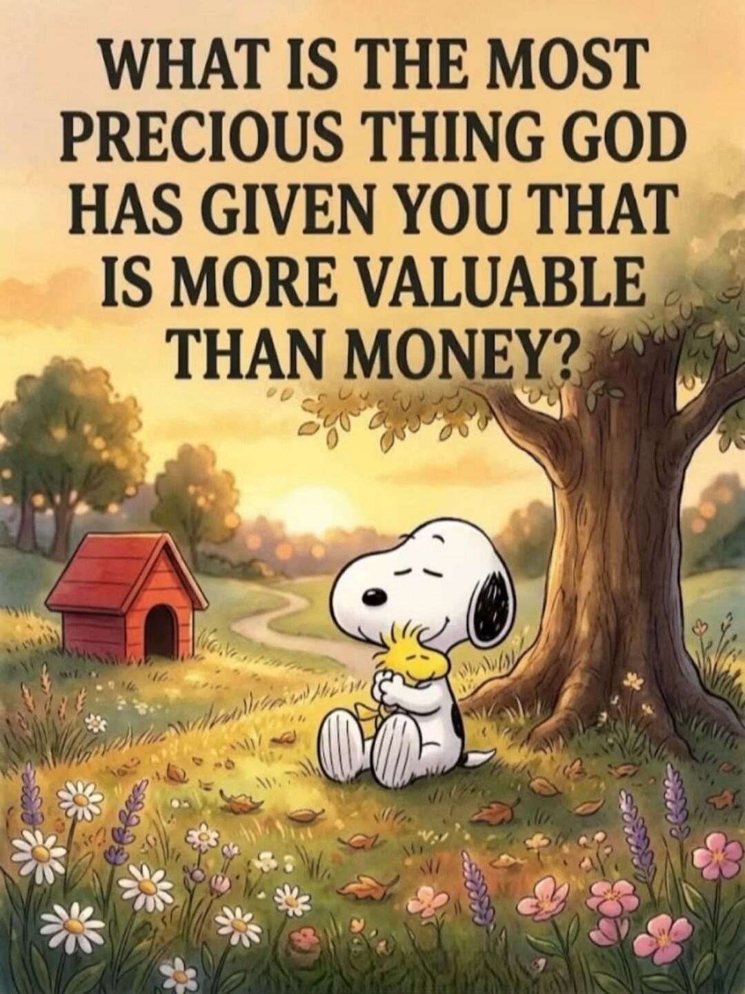 WHAT IS THE MOST PRECIOUS THING GOD HAS GIVEN YOU THAT IS MORE VALUABLE THAN MONEY?