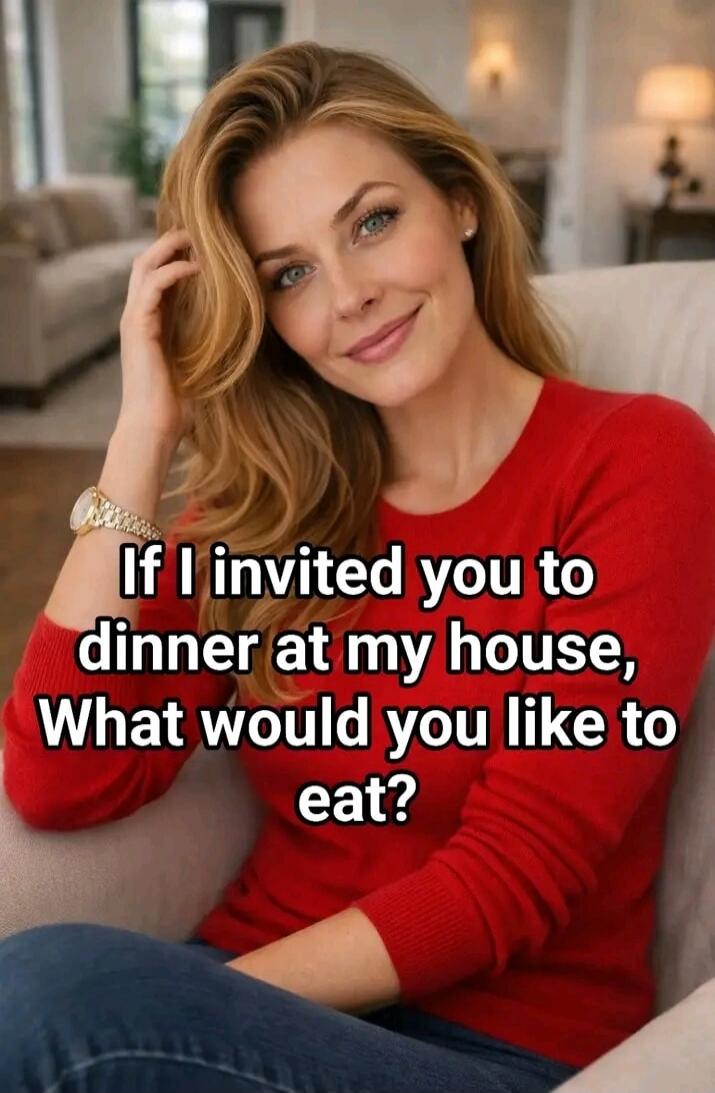 If I invited you to dinner at my house, What would you like to eat?