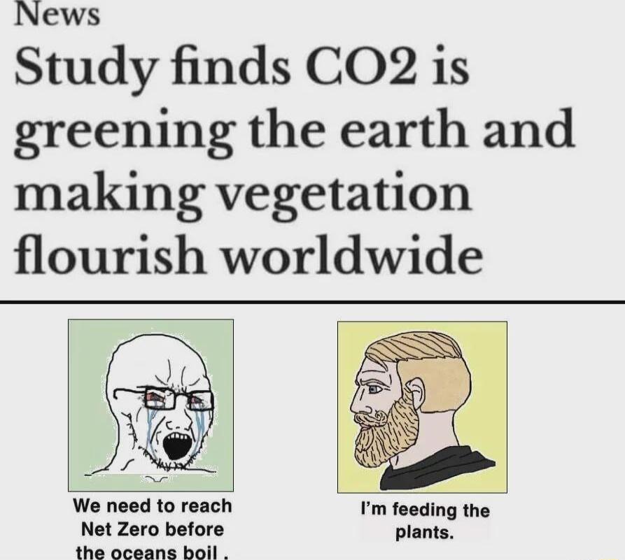 News Study finds CO2 is greening the earth and making vegetation flourish worldwide 5 We need to reach Im feeding the Net Zero before plants the oceans boil