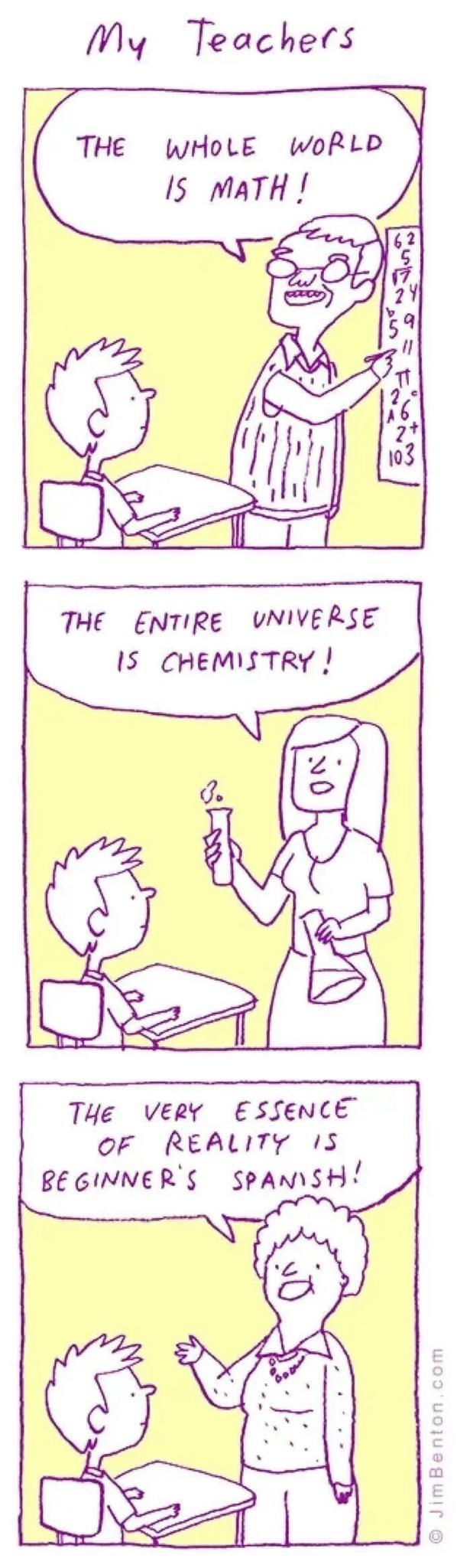 THE ENTIRE UNIVERSE IS CHEMISTRY THe VERY ESSENCE OF REALITY IS BEGINNERS SpANSH