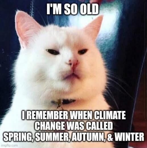 I'M SO OLD I REMEMBER WHEN CLIMATE CHANGE WAS CALLED SPRING, SUMMER, AUTUMN, & WINTER