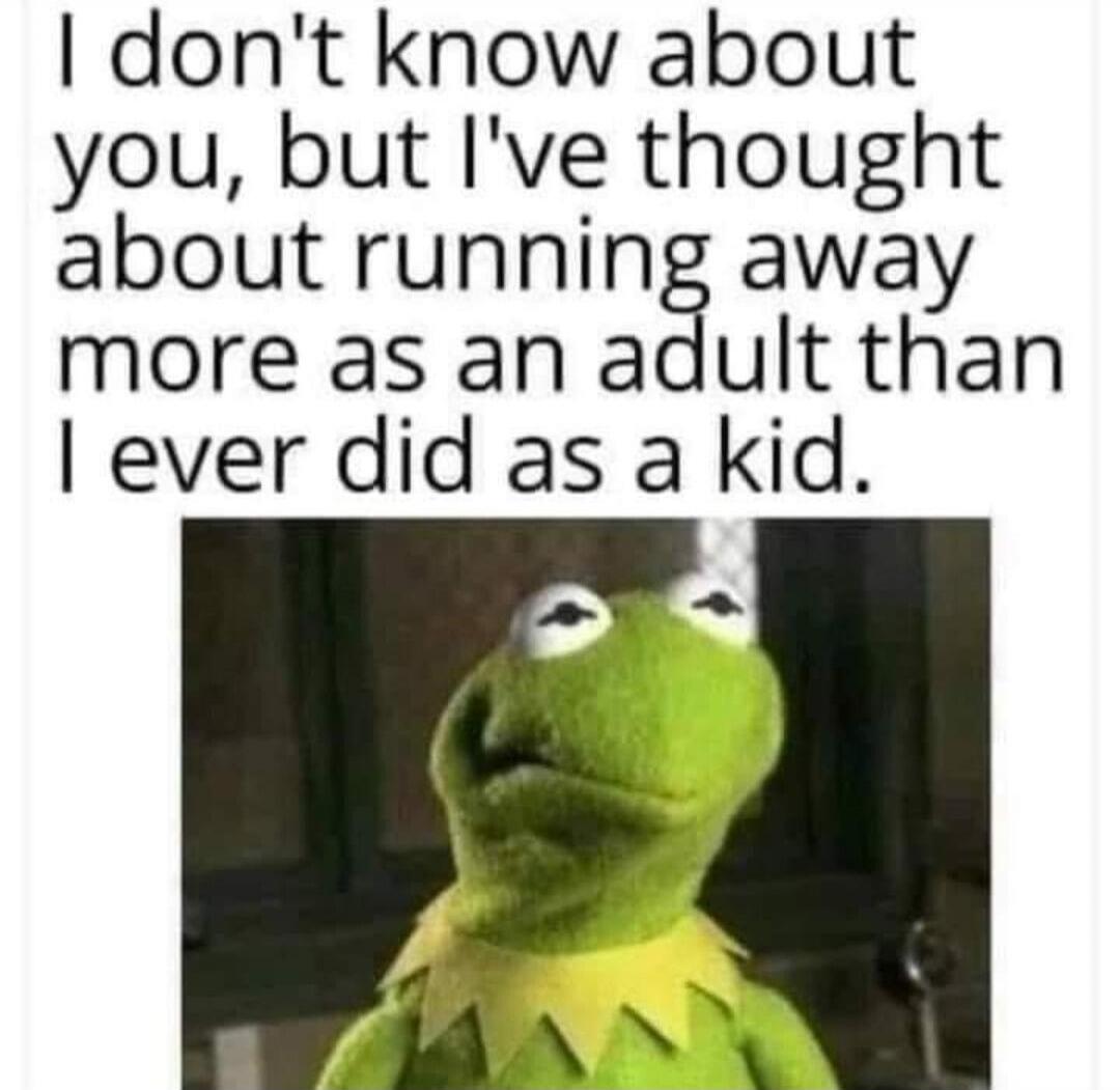 I don't know about you, but I've thought about running away more as an adult than I ever did as a kid.