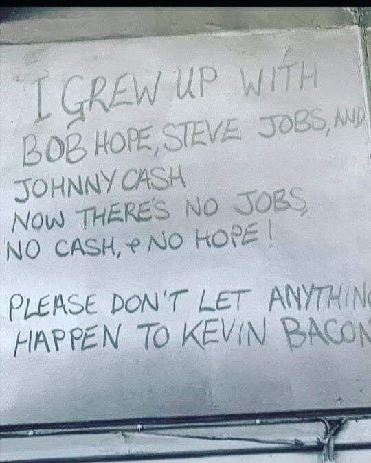 PLERSE PONT LET ANITHIN HRPPEN TO KEVIN BACON