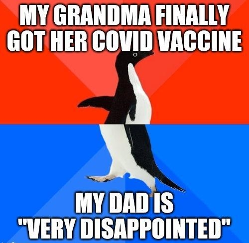 MY GRANDMA FINALLY GOTHER COVID VACCINE MYDADIS VERYDISAPPOINTED