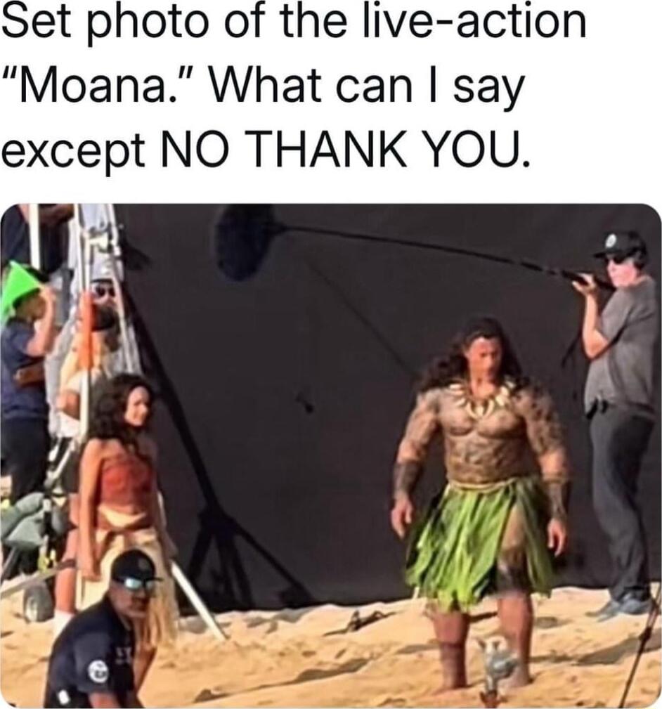 et photo of the live action Moana What can say except NO THANK YOU