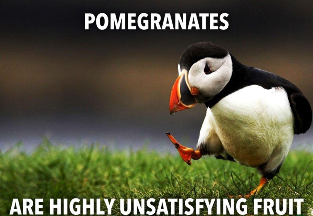 POMEGRANATES C R ARE HIGHLY UNSATISFY