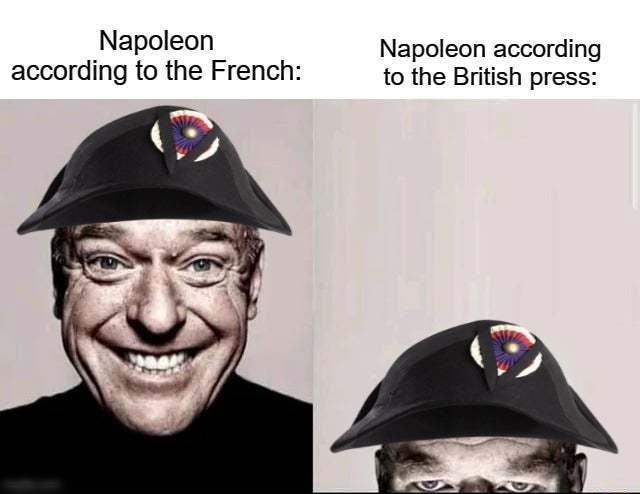 Napoleon Napoleon according according to the French to the British press