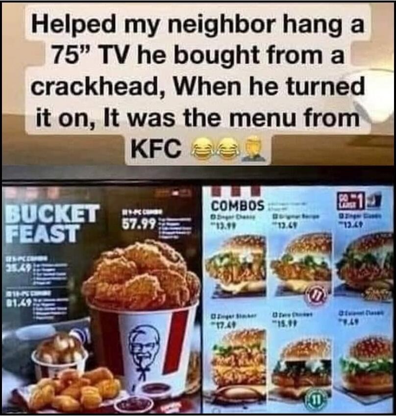 Helped my neighbor hang a 75