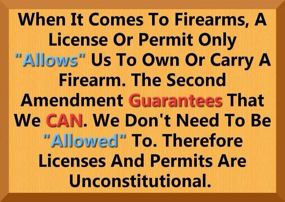 When It Comes To Firearms, A License Or Permit Only 