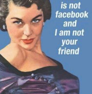 is not facebook and I am not your i