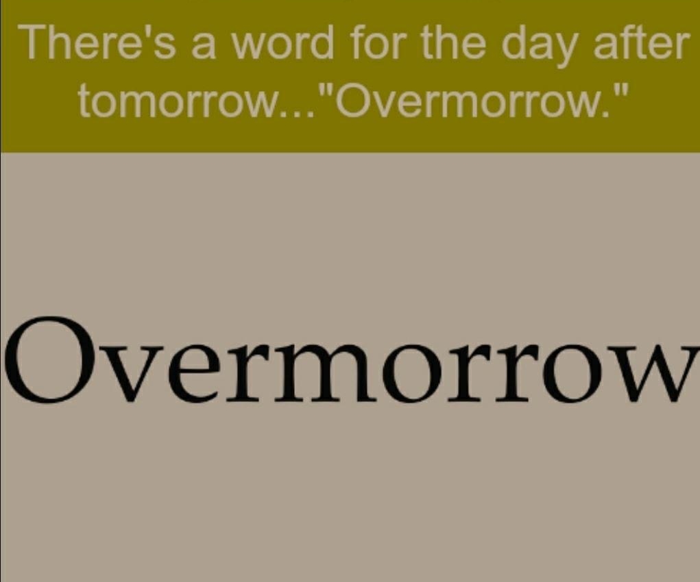 AL TGRSR el e Rie i al Ne EA TI 1 tomorrowOvermorrow Overmorrow