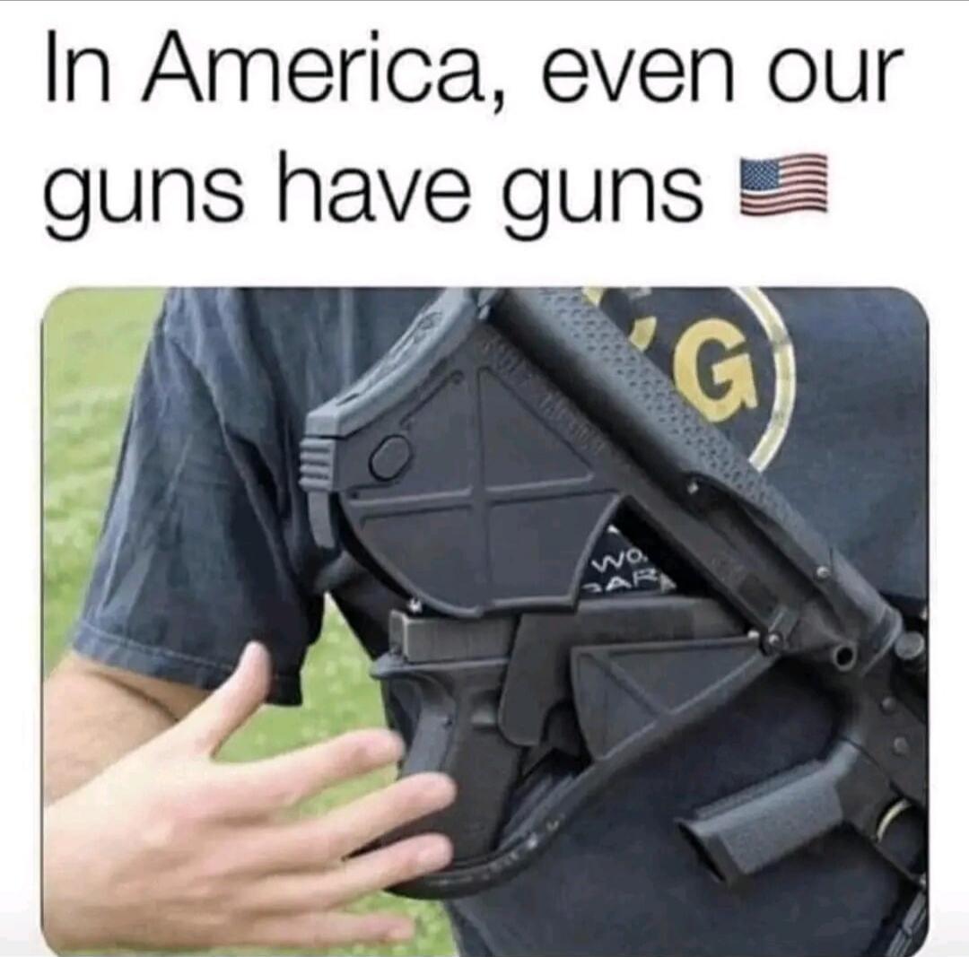 In America, even our guns have guns