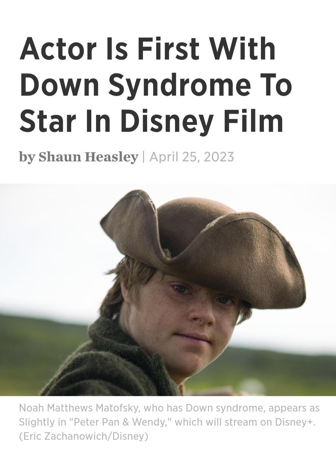 Actor Is First With Down Syndrome To Star In Disney Film by Shaun Heasley