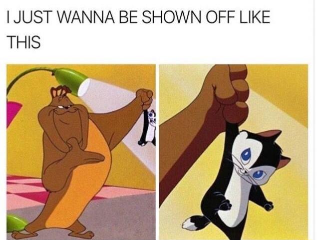 I JUST WANNA BE SHOWN OFF LIKE THIS