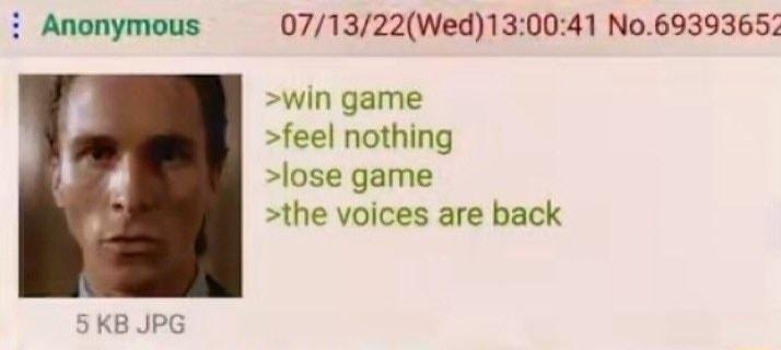 071322Wed130041 No6939365 win game feel nothing lose game the voices are back KB JPG