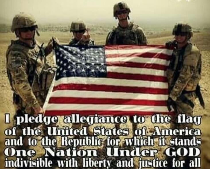 I pledge allegiance to the flag of the United States of America and to the Republic for which it stands One Nation Under GOD indivisible with liberty and justice for all