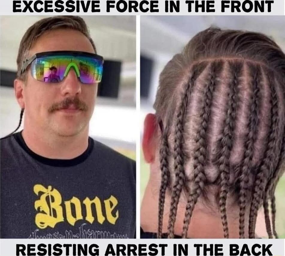 EXCESSIVE FORCE IN THE FRONT
RESISTING ARREST IN THE BACK