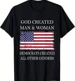 GOD CREATED MAN & WOMAN DEMOCRATS CREATED ALL OTHER GENDERS