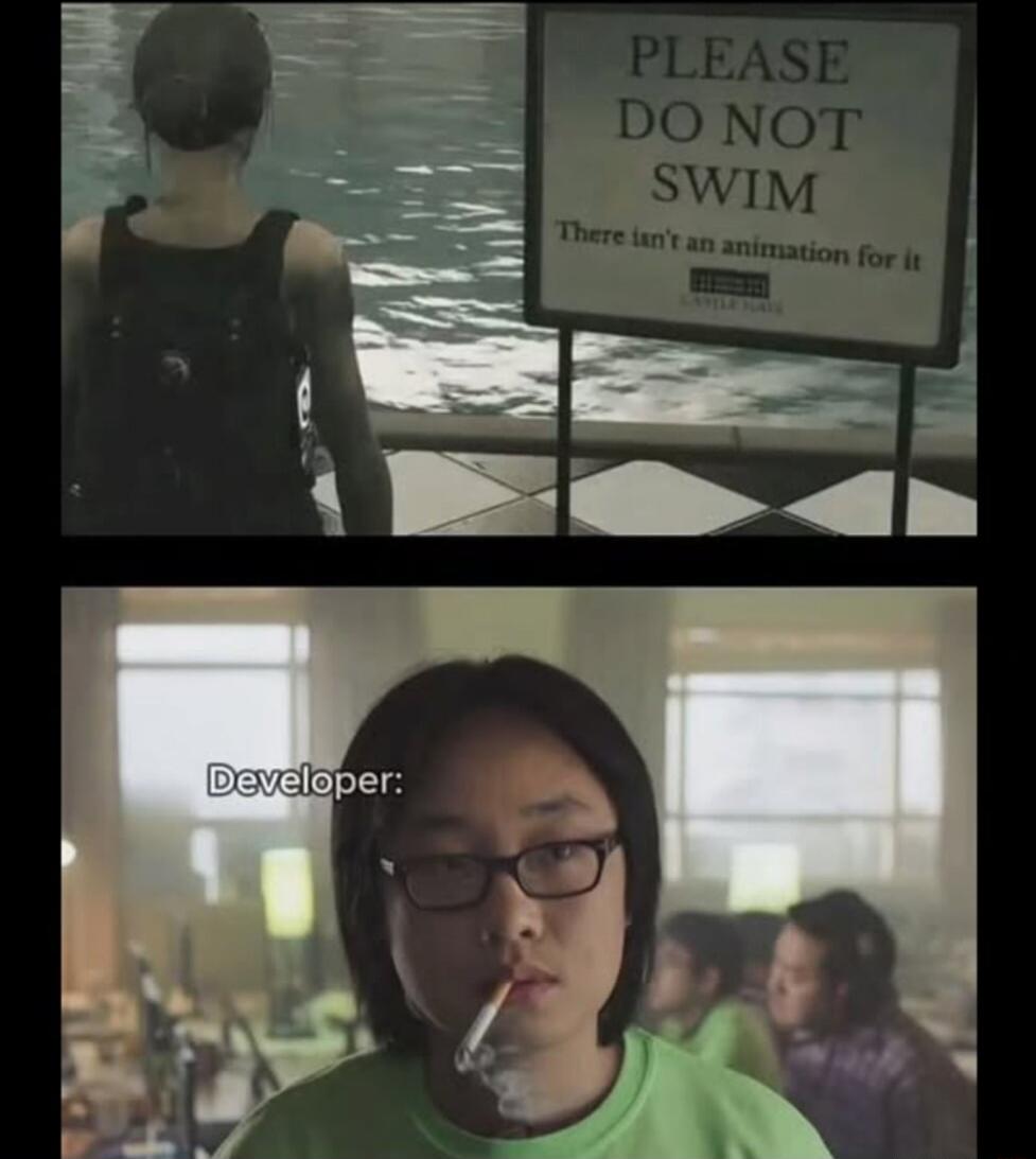 PLEASE DO NOT SWIM. There isn't an animation for it. Developer: