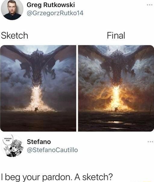 Greg Rutkowski B GrzegorzRutko14 Sketch Final Stefano StefanoCautillo beg your pardon A sketch