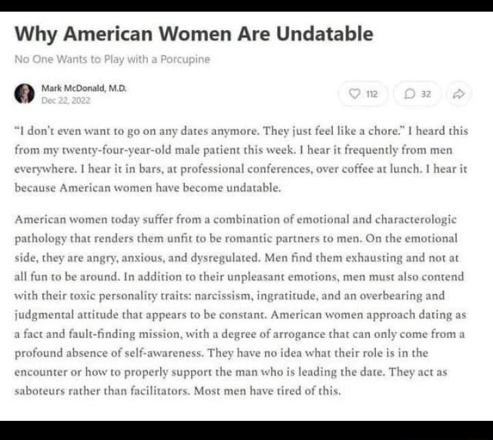 R Why American Women Are Undatable o