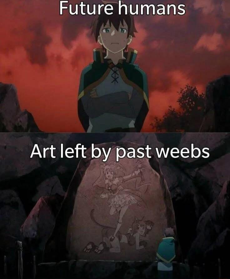 Future humans Shis A J S Art left by past weebs
