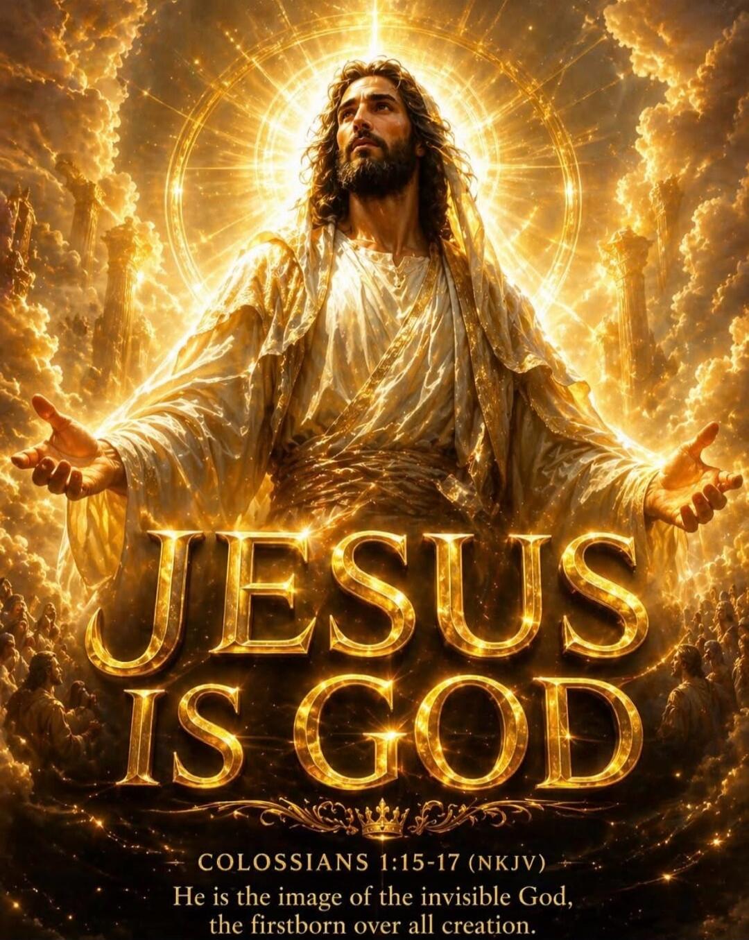 JESUS IS GOD COLOSSIANS 1:15-17 (NKJV) He is the image of the invisible God, the firstborn over all creation.