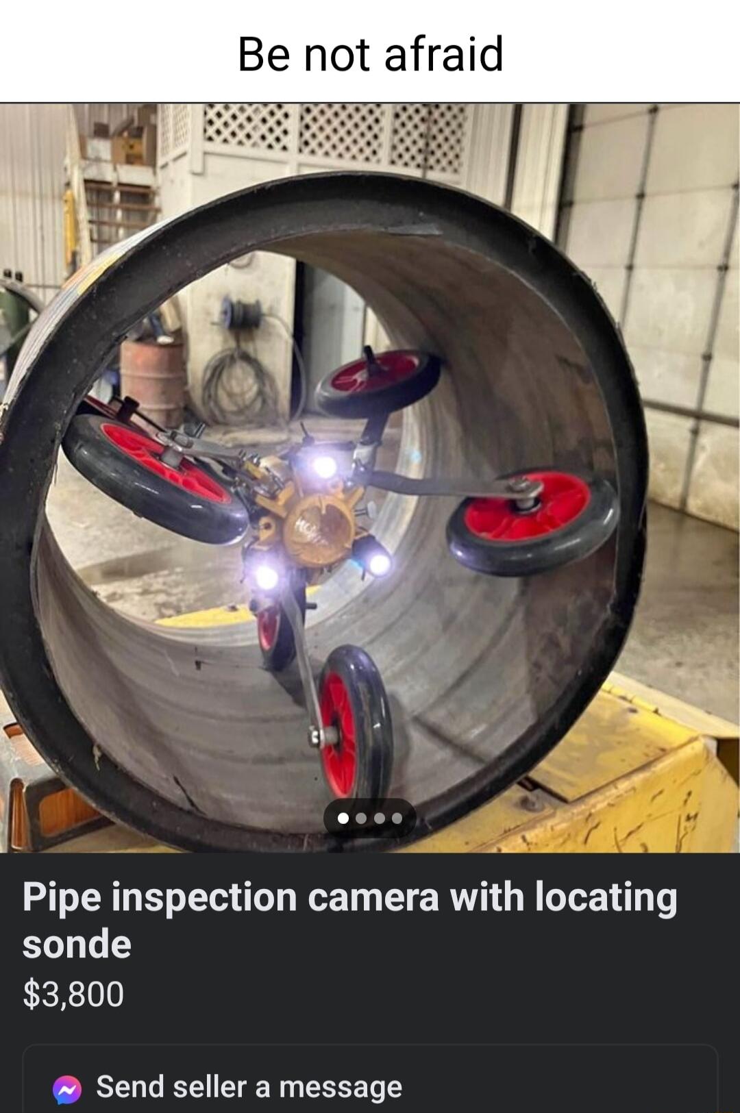 T4y Pipe inspection camera with locating sonde 3800 Send seller a message